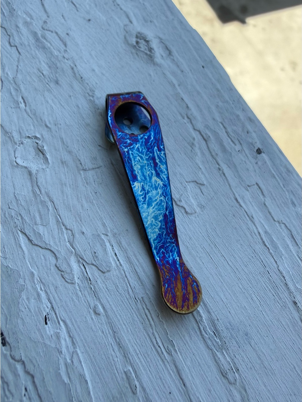 Titanium Deep Carry Pocket Clip For Spyderco